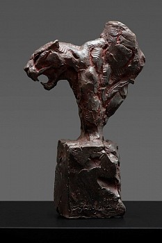 dylan lewis stretching cheetah ii bust s476 bronze ed.