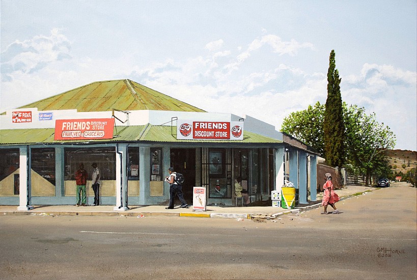 Geoff Horne, Friends Discount Store - Wepener
acrylic on canvas