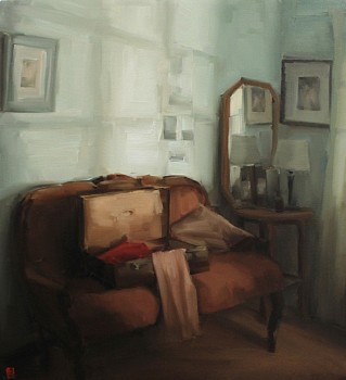 sasha hartslief the suitcase 60.5 x 45.5cm oil on canvas gkac 11642 resized