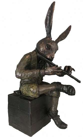 Carol Cauldwell, Rabbit with flute ( maquette)