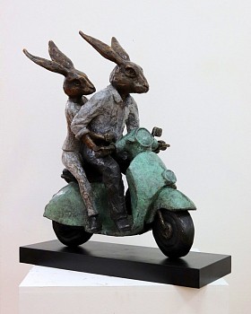 carol cauldwell vespa bunnies