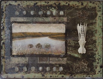 aidon westcott hunger the river provides oil paint & mixed media on canvas