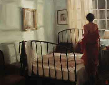 sasha hartslief the red robe 75 x 95.5cm oil on canvas gkac 11635 resized