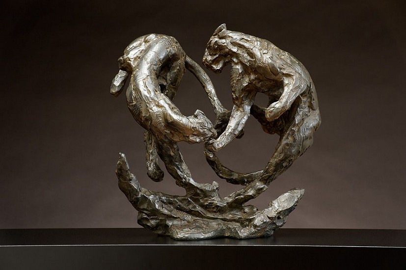 Dylan Lewis, Fighting Leopard Pair (S382)
bronze