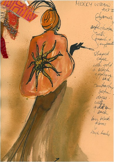 Peter Cazalet, Merry Widow Act III (Chorus 10)
mixed media on paper