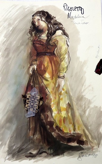 Peter Cazalet, Rigoletto (Magdelena)<br />
mixed media on paper