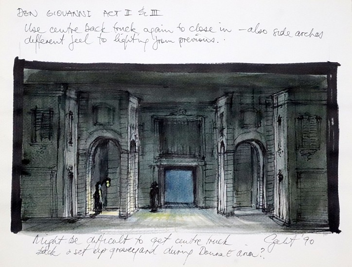 Peter Cazalet, Don Giovanni (Act II & III)
ink & watercolor on paper