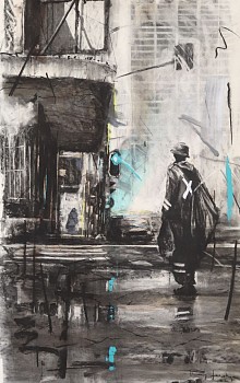 thabang lehobye long live the migrant mixed media on paper 141 x 90cm