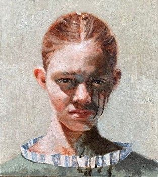 jaco benade on my way oil on board 30 x 27cm