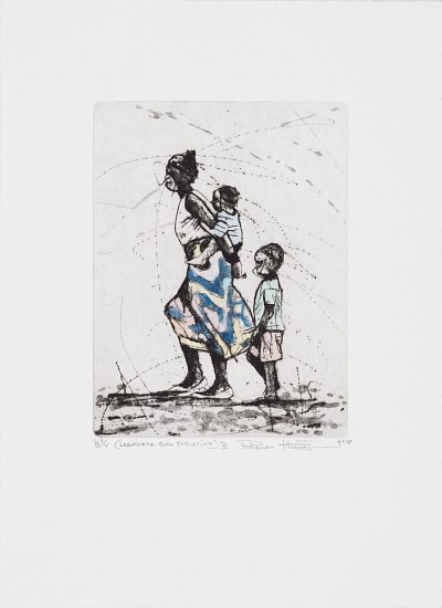 Phillemon Hlungwani, Leswinene swa tirheliwa III ( Good things are toiled for)
etching on paper edition 5/10