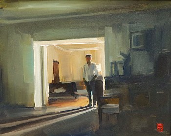 sasha hartslief light from another room oil on canvas 40 x 50 cm