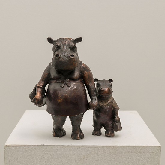 Carol Cauldwell, Hippo Mom and Baby
bronze