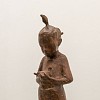 theo megaw small girl with dove bronze edition sp3 gkx 13486 detail