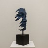 anton smit faces series mounted bronze 64 x 26 x 19 cm blue gkac 14155 side
