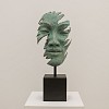 anton smit faces series mounted green bronze 64 x 26 x 19 cm gkac