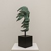 anton smit faces series mounted green bronze 64 x 26 x 19 cm gkac 14154 side