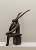guy du toit sitting hare side bronze edition 13 of 16 92 x 60 x 45 cm gkac