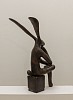 guy du toit sitting hare side bronze edition 13 of 16 92 x 60 x 45 cm gkac 14163 back