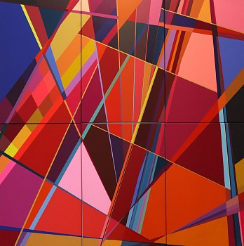 lisa swanepoel manhattan perspectives acrylic on canvas 183 x 184 cm gkac