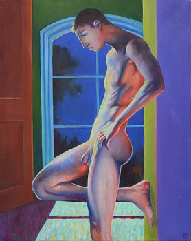 andre serfontein by the light of the moon 2023 oil on canvas 50x40cm