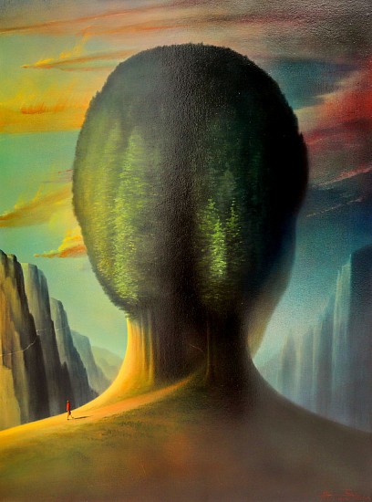 Peter van Straten, Journeying In"" It is the ultimate intimacy yourself to find roaming with permission in the other walking the paths of mind
oil on canvas on board