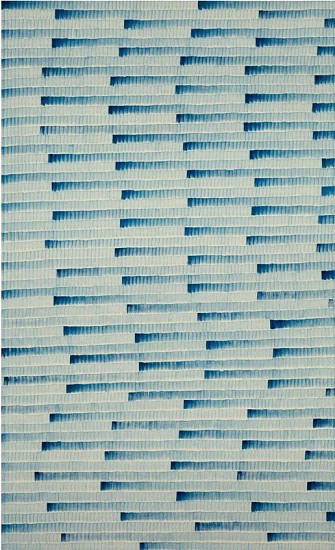 Cathy Abraham, Sequential Blue Triple Life
oil on Italian cotton canvas