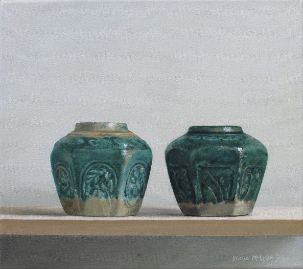Diane McLean, Two Turquoise Ginger Jars
oil on canvas