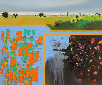 jaco roux green satara vii oil on canvas 100 x 120cm gkac