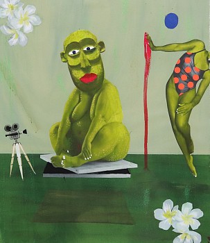 teresa firmino matriarch mixed media paint and collage 83 x 71cm