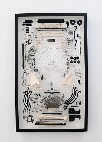 Paula Louw, Palimpsest
deconstructed typewriter, artificial bone on Perspex