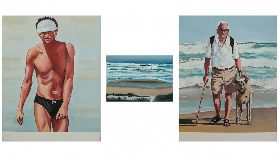 Leon Vermeulen, On the Beach I-III
oil on canvas