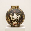 charmaine haines etched portrait xl round vessel 42 x 38 cm ceramic gkac 13804 front