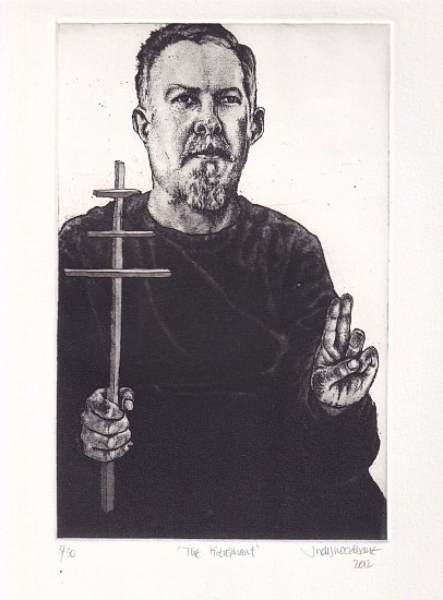 Judy Woodborne, The Hierophant
etching
