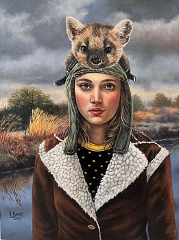 angela banks skyward companion oil on canvas 30 x 40cm