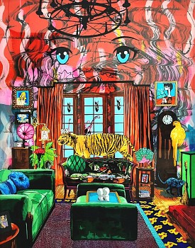 interior with bombay tigress acrylic on acrylic glass 120x150cm