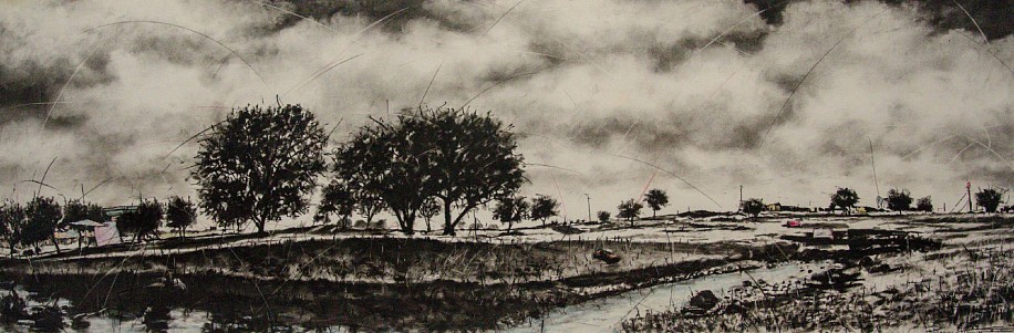 Phillemon Hlungwani, Minthlonthlo ya vutomi (The challenges of Life)
charcoal and pastel on paper