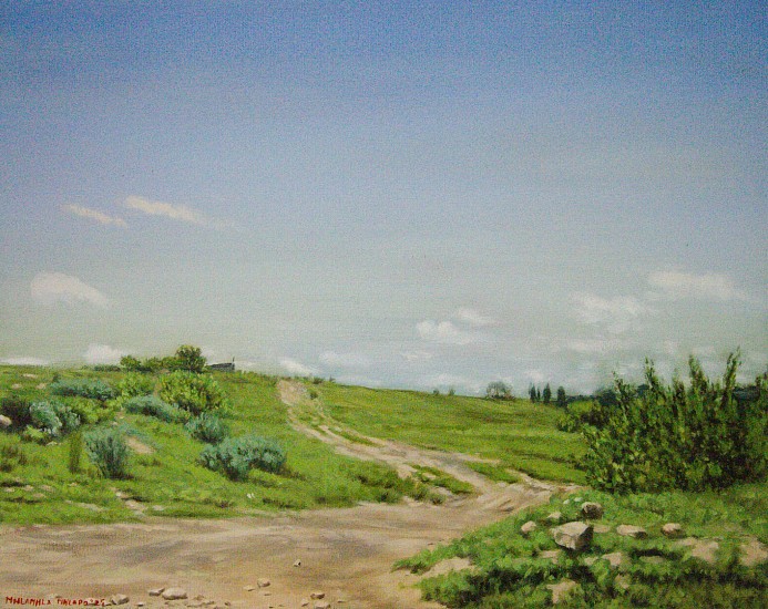 Nhlanhla Nhlapo, The path to home I
oil on canvas paper
