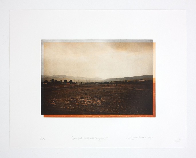 Zhane Warren, Beaufort West with Sanguine II
multi plate photogravure on Zerkall litho 300gsm