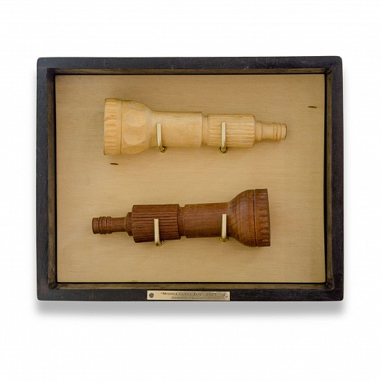 Johann van der Schijff, Middle-Class Zen
bronze, brass, panga-panga & jelutong wood