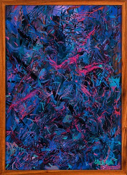 black+koki +manifest+destiny +2021 +spray+paint+on+glass +620+x+445mm