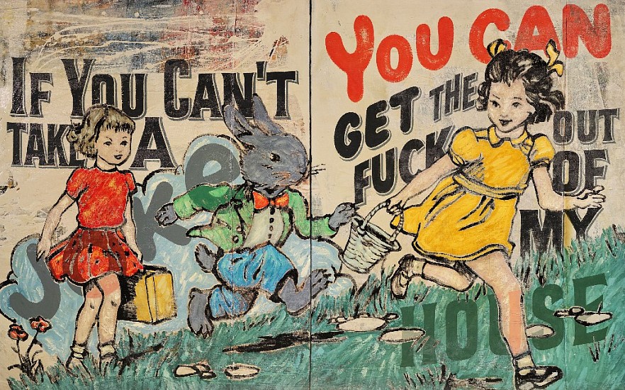 David Bromley, Can't Take a Joke
acrylic & oil on canvas